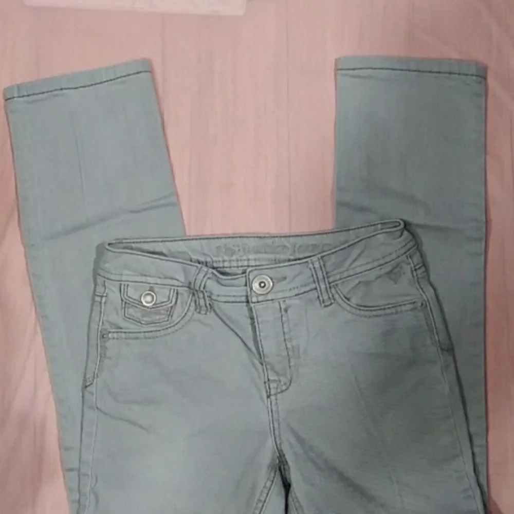 Justice Jeans Girl Gray Jeans Sz 12 S
